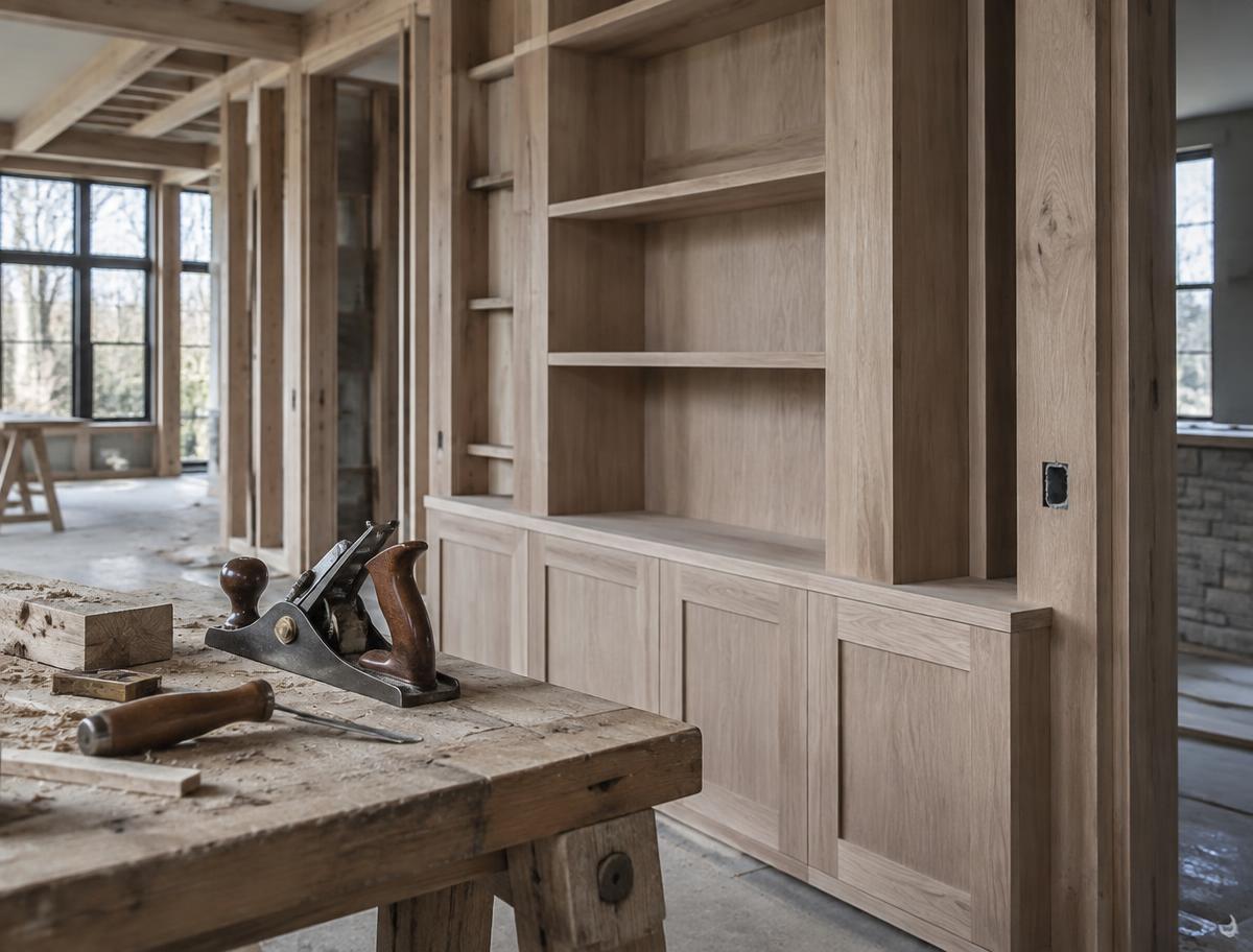 Built-in timber joinery and carpentry within a Gold Coast home renovation